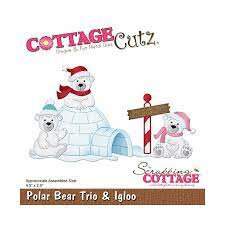 Cottage Cutz snijmal Polar Bear Trio & Igloo kopen – ijsbeer snijmal