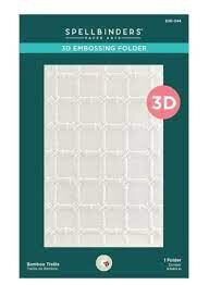 Spellbinders 3 D embossing folder Bamboo Trellis