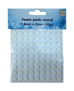 Foam Pads Rond 8 mm – 2 mm dik – Voor stevige, precieze 3D-effecten