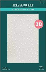 Spellbinders 3 D Embossing folder - Raindrops