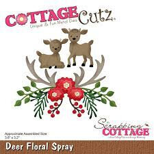 Cottage Cutz snijmal Deer Floral Spray