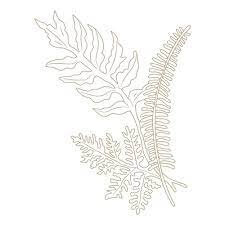 Glimmer Ferns Hot Foil Plate