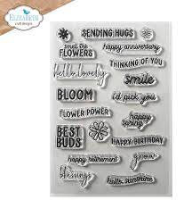 Elizabeth Craft Designs Smell The Flowers-Stempelset (CS268)