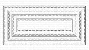 Die-namics Mini Slimline Double Stitched Rectangle STAX