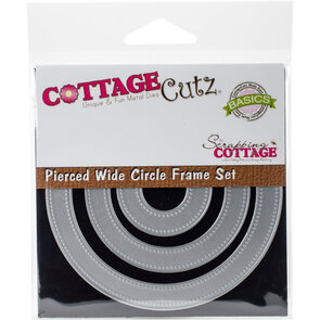 Cottage Cutz Die – Pierced Wide Circle Frame Set