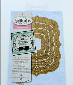 Spellbinders snijmallen Labels 39 Decorative Elements kopen – labels snijmal set