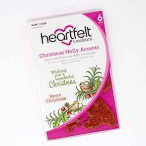 Heartfelt Creations Christmas Holly Accents stempelset