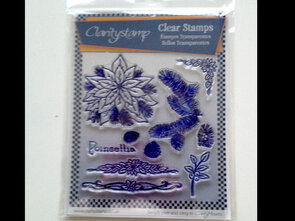 Clarity stamp JAYNE'S BIJOU POINSETTIA A6 STAMP SET