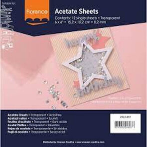 Acetate  - 10 sheets 12 x 12"- Florence