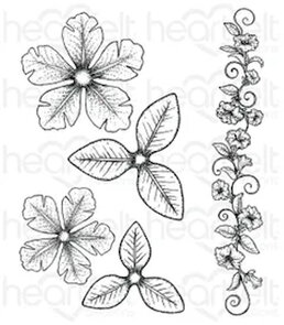 Heartfelt Creations Large Classic Petunia stempelset