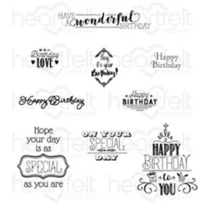 Heartfelt Creations Special Birthday Sentiments stempelset
