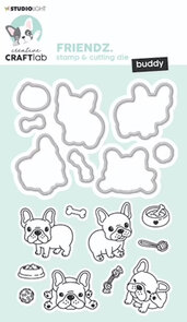  Snijmal en Stempel -  Mini Friendz - Craft Lab