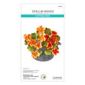 Spellbinders Nasturtium and Galvanized Wash Bucket Dies