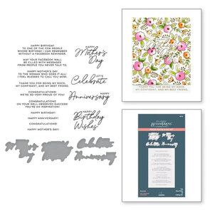   Press Plate - Let's Celebrate Sentiments -Spellbinders