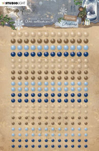 Studio Light Vintage Christmas Pearls – bruin & blauw voor nostalgische scrapbooks