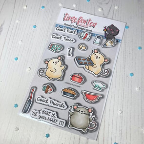  Clear Stempel  - Baked With More Love - Time For Tea