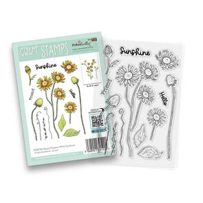 polkadoodles stamp mixed flowers wild sunshine