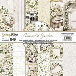 Paper Pad 8x8" - Romantic Garden - ScrapBoys 