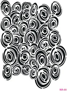 Cadence Mixed Media Stencil 2; Krullen