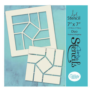 Clarity Stencil – Abstract Layout (7x7"