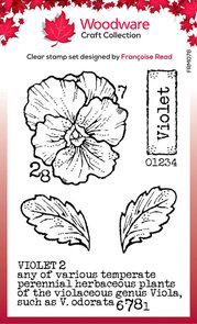 Woodware Craft Clear Stamp Set – Mini Violet