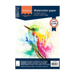 Florence Watercolour Paper Smooth White A4 – 300 grams