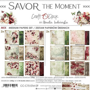  Paper Pad 8x8" -  Savor the Moment - Craft O'Clock