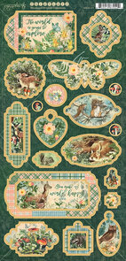 Graphic 45 chipboard woodland friends collection