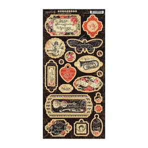 Graphic 45 chipboard love notes collection