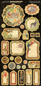 chipboard  - Safari 1 collection - Graphic 45