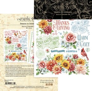 Graphic 45 Rub-On Transfer Set - Season to Celebrate