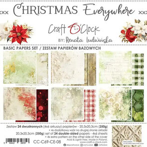  Paper Pad 8x8" - Basic -  Christmas Everywhere - Craft O'Clock