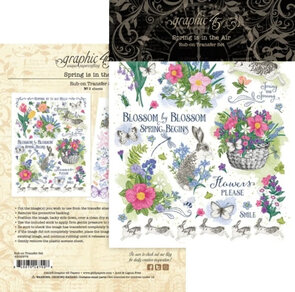 Graphic 45 Spring in the Air - Lenteachtige rub-on transfers voor meubels & papier
