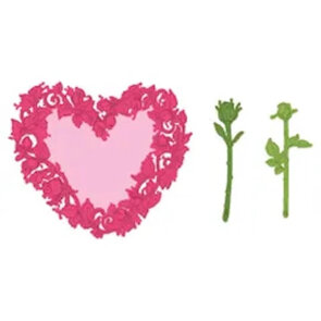 Heartfelt Creations Budding Rose Heart bundel