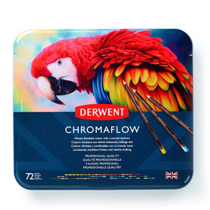 Derwent Chromaflow Kleurpotloden – Set van 72 stuks in blik