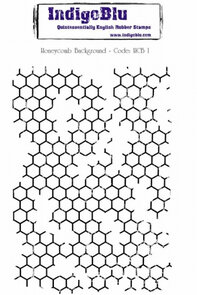  Cling Stamp – Honeycomb Background-IndigoBlu
