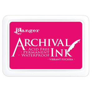 stempelinkt - watervast -  Vibrant Fuchsia - archival ink