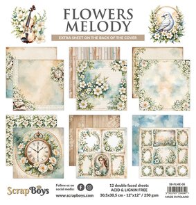 ScrapBoys Paperpad 12x12 – Flowers Melody