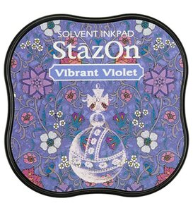 StazOn stempelinkt midi Vibrant Violet – watervaste inkt voor gladde ondergronden
