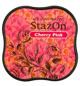 StazOn stempelinkt midi Cherry Pink – watervaste inkt voor gladde ondergronden
