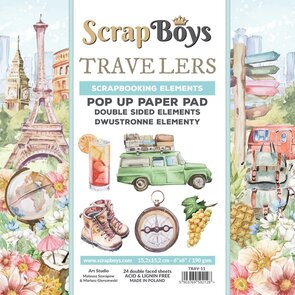 ScrapBoys Travellers Pop-Up Paper Pad 6x6 kopen | Designpapier blok