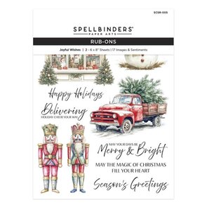 Spellbinders Joyful Wishes Rub-On Sheets kopen | Rub-on stickers kerst