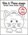 Crealies Cat Stempel – Stampzz No. 232 met bijpassende snijmal