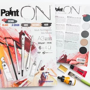 Paint One Mixed Media Papier Assortiment A4 250 grams