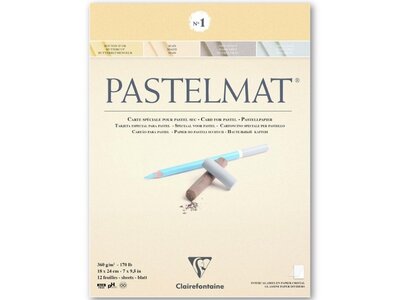 Clairefontaine Pastelmat 18 x 24 cm – 12 bladen in buttercup, maize, dark grey & light grey, 360 grams