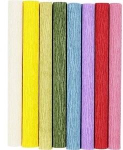 Crêpepapier Basistinten – 8 vellen van 25x60 cm voor elk bloemenproject