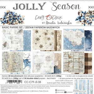  Paper Pad 8x8" -  Basic -  Jolly Season - Craft o Clock