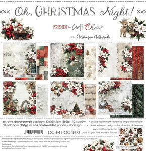  - Craft O’Clock - Paper Pad  12x12" Oh Christmas Night 