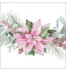 PINK POINSETTIA – KERSTSERVETTEN MET EEN ZACHTE, MODERNE TWIST