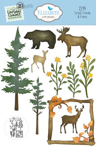 Elizabeth Craft Designs snijmal Forest Friends & Frame kopen – bosdieren snijmal set